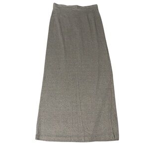 Heather grey vintage maxi straight skirt | medium